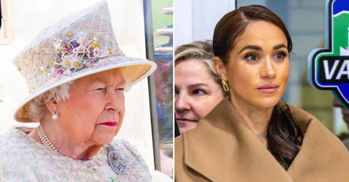 Composite photo of Queen Elizabeth II and Meghan Markle