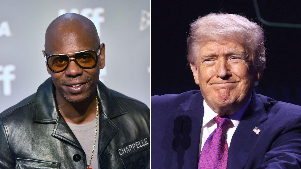 Photo of Dave Chappelle and Donald Trump.