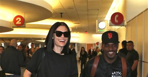 Jessie J arrives at LAX in Los Angeles with her boyfriend