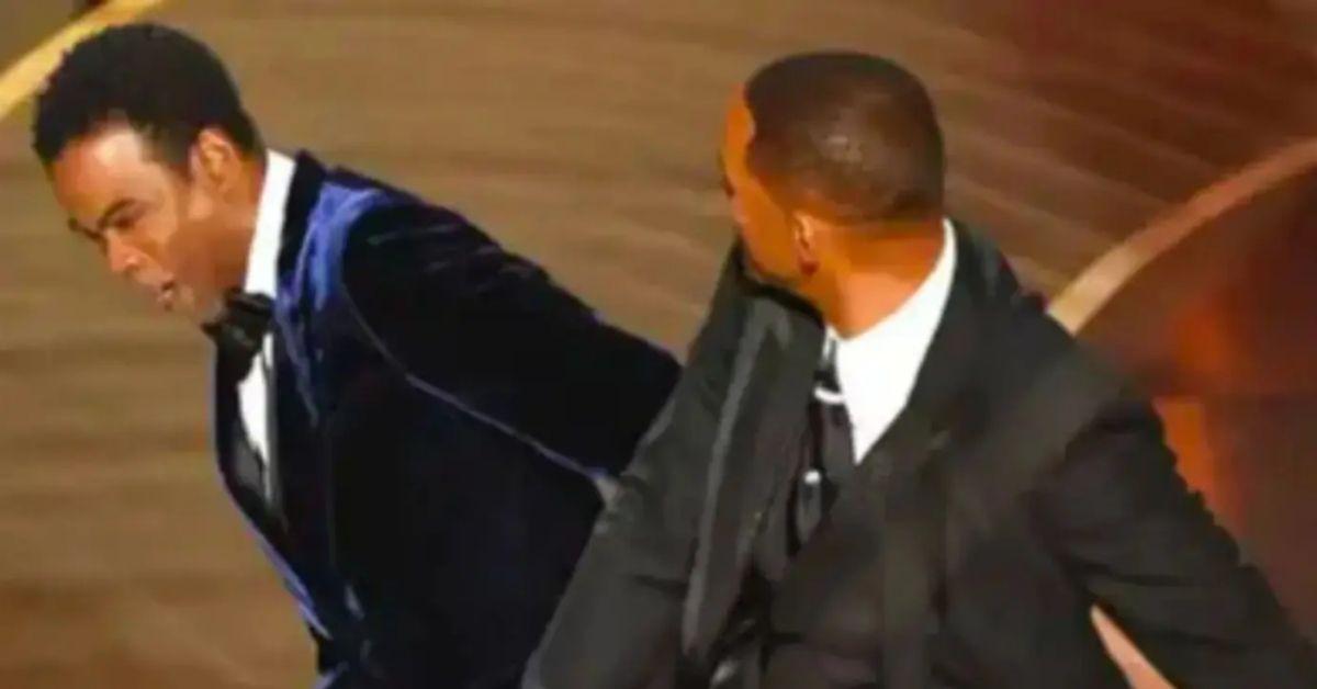 image of Will Smith slapped Chris Rock during the 2022 Oscars.