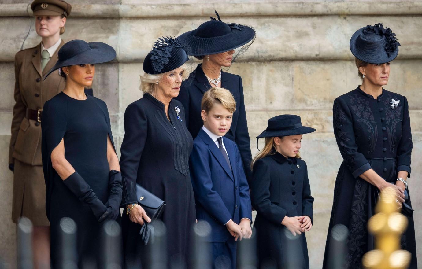 princess charlotte instructs prince george queen coffin