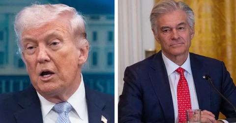 Split photo of Donald Trump and Dr. Mehmet Oz