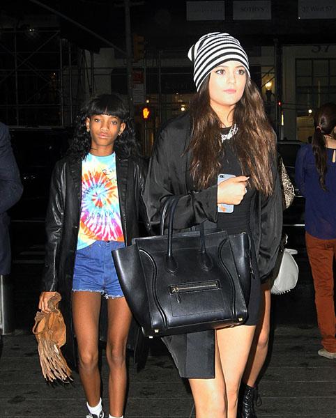 Kylie Jenner and Willow Smith head to dinner at Nobu in NYC