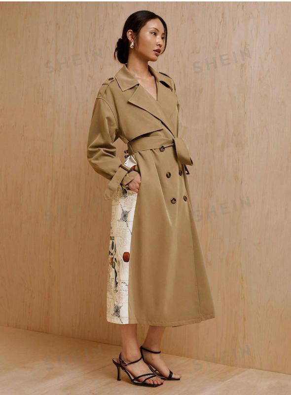 monse designer combo printed belted trench coat fall women clothes for autumn winter