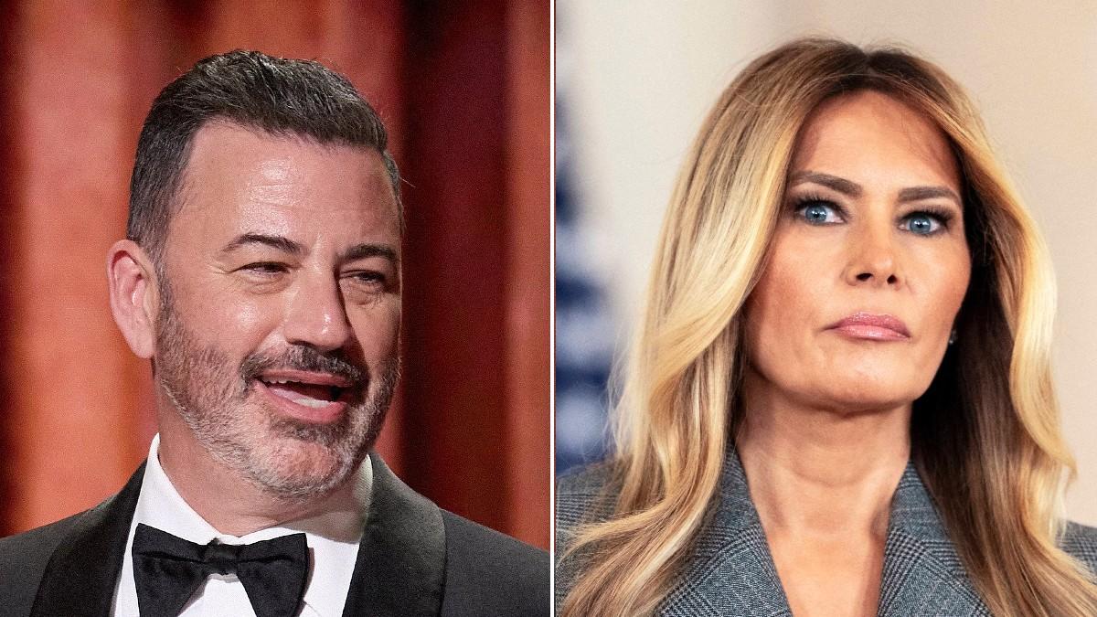 split of Jimmy Kimmel, Melania Trump. 
