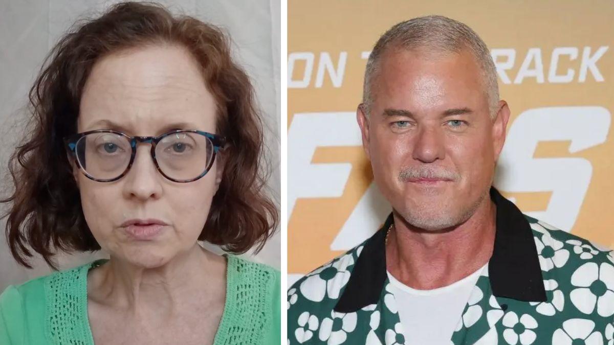 split photo of laura ann tull and eric dane