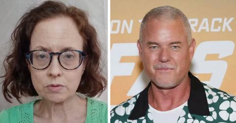 split photo of laura ann tull and eric dane