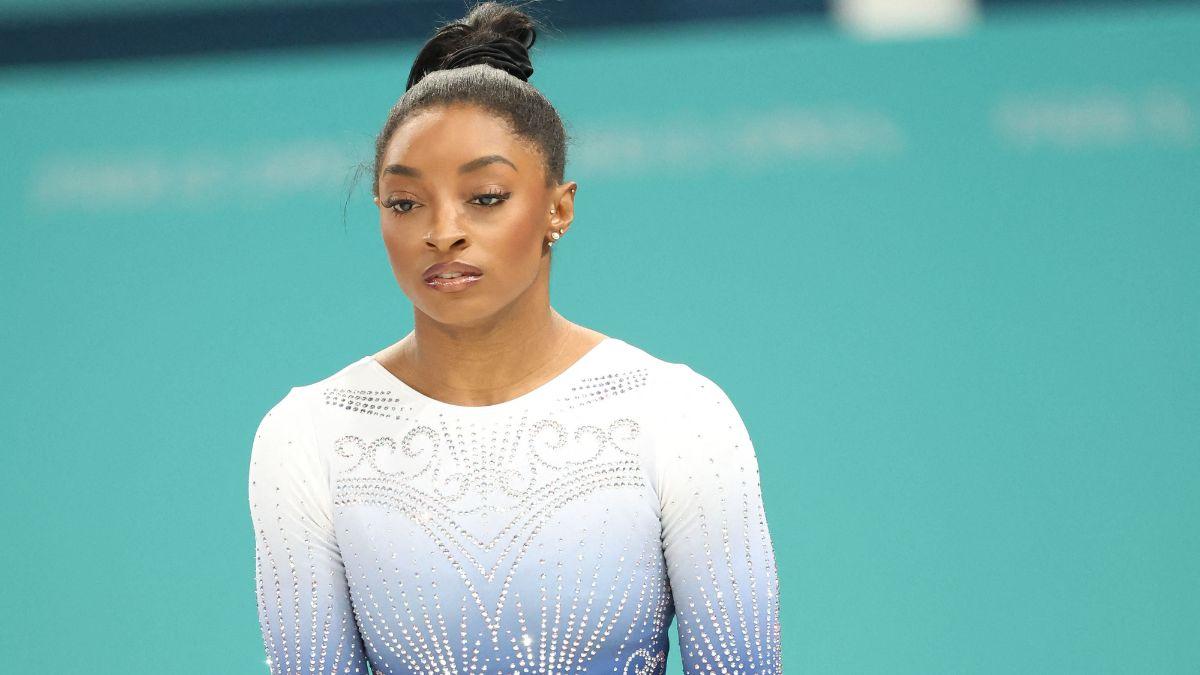 Image of Simone Biles previously revealed she had been hospitalized after experiencing what she described as a near-death health scare.