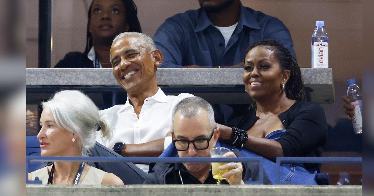 image of Michelle Obama stands by not attending two events with her husband.