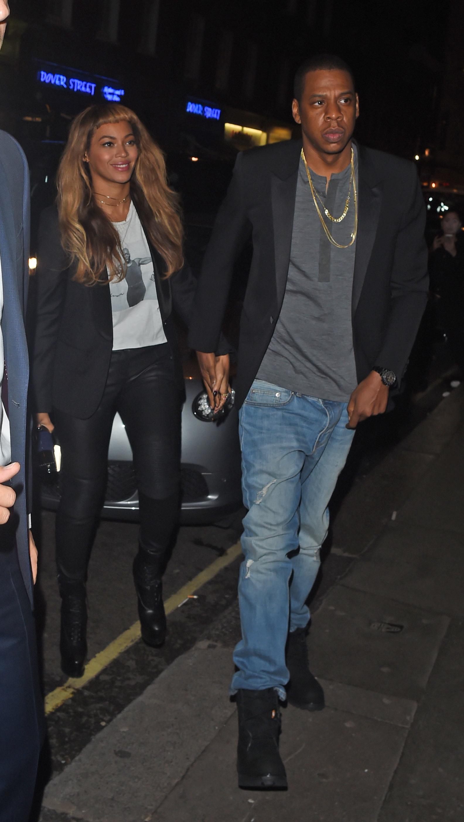 Beyonce and Jay Z Pictured at The Arts Club in London