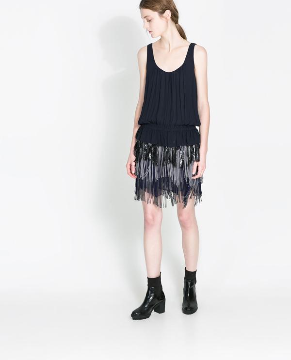 Zara fringe dress