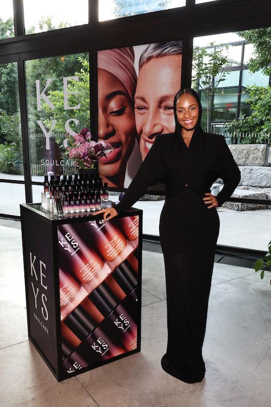 alicia keys celebrates new its like skin launch with keys soulcare at  hotel brooklyn bridge on photo credit jamie mccarthy