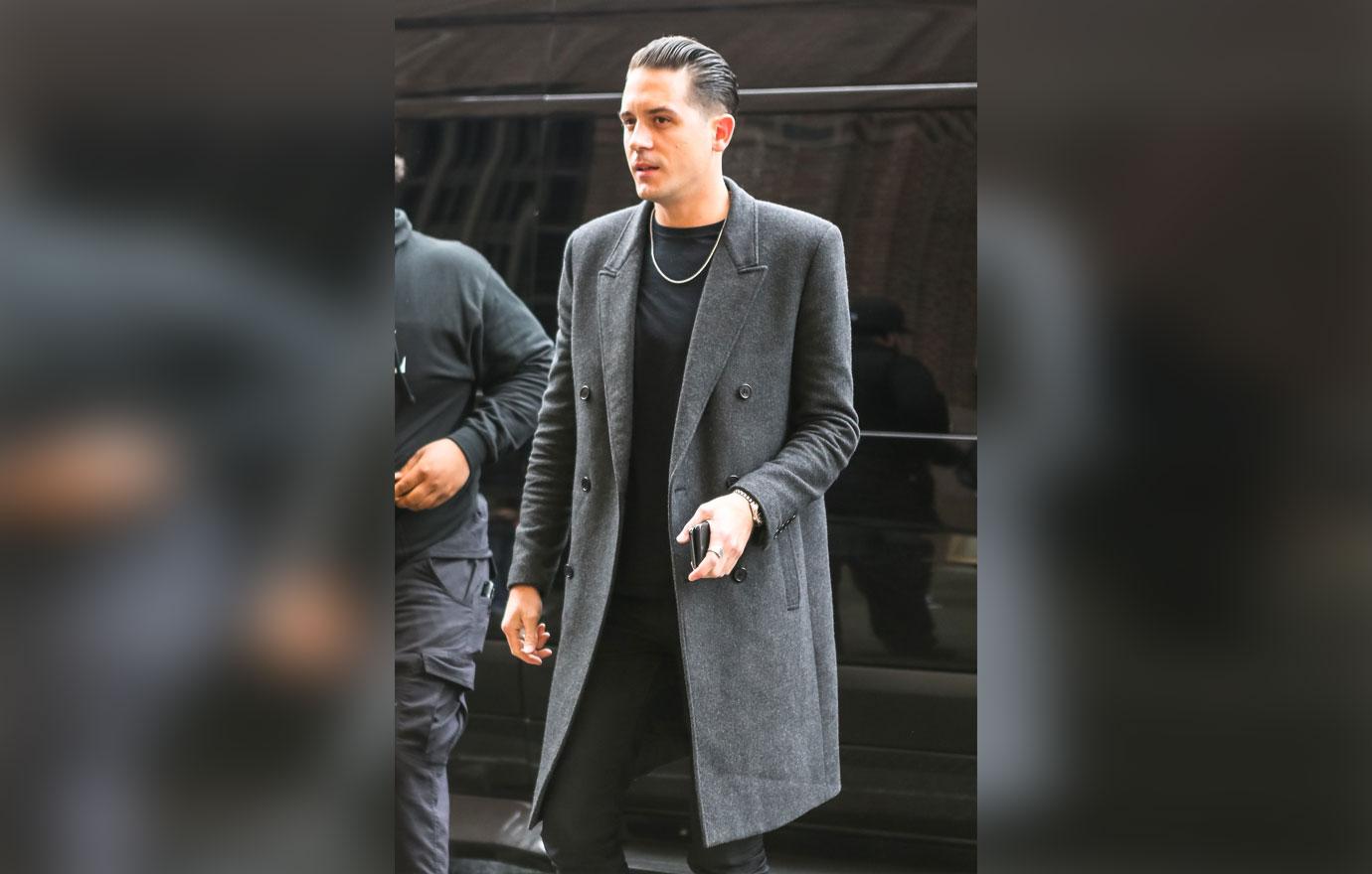 Rapper G Eazy arriving at Z100 Radio in NYC