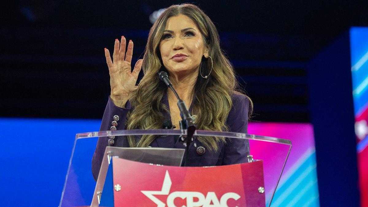 image of Kristi Noem's husband allegedly cross-dresses. 