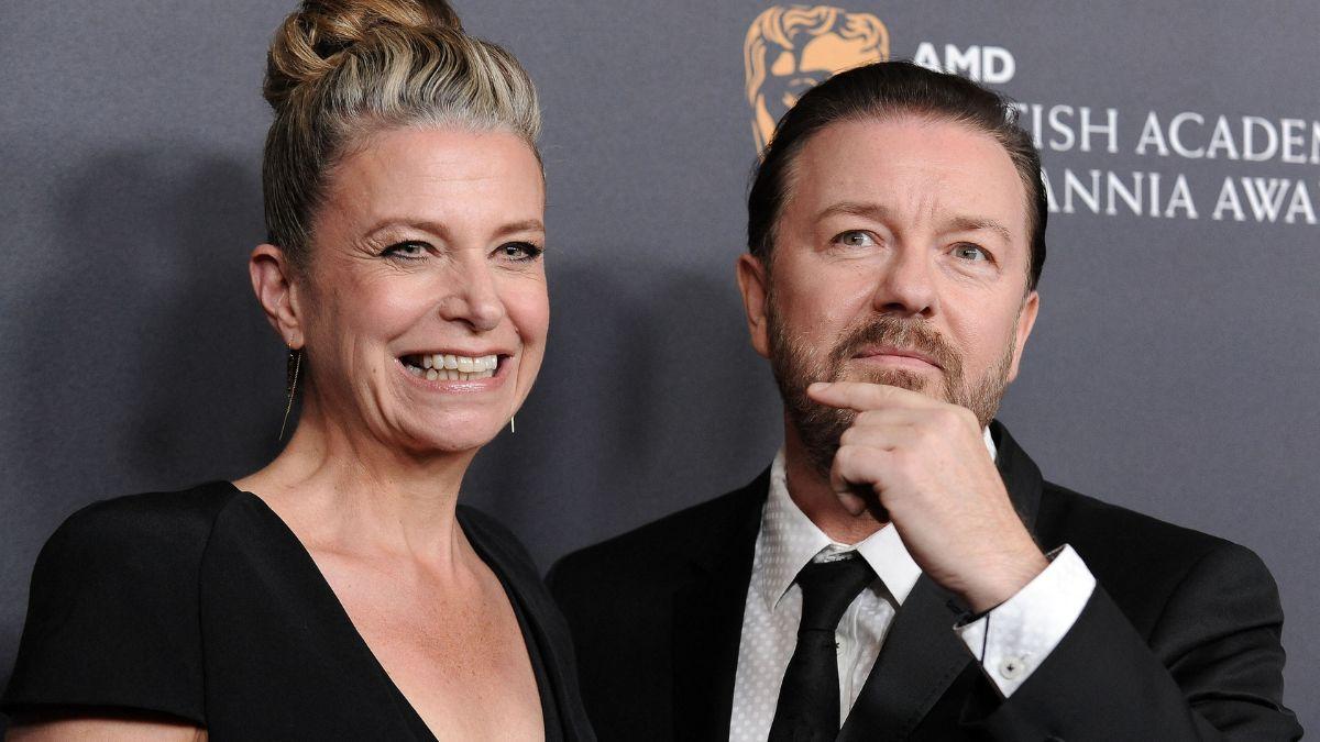 image of Jane Fallon and Ricky Gervais don't have kids. 