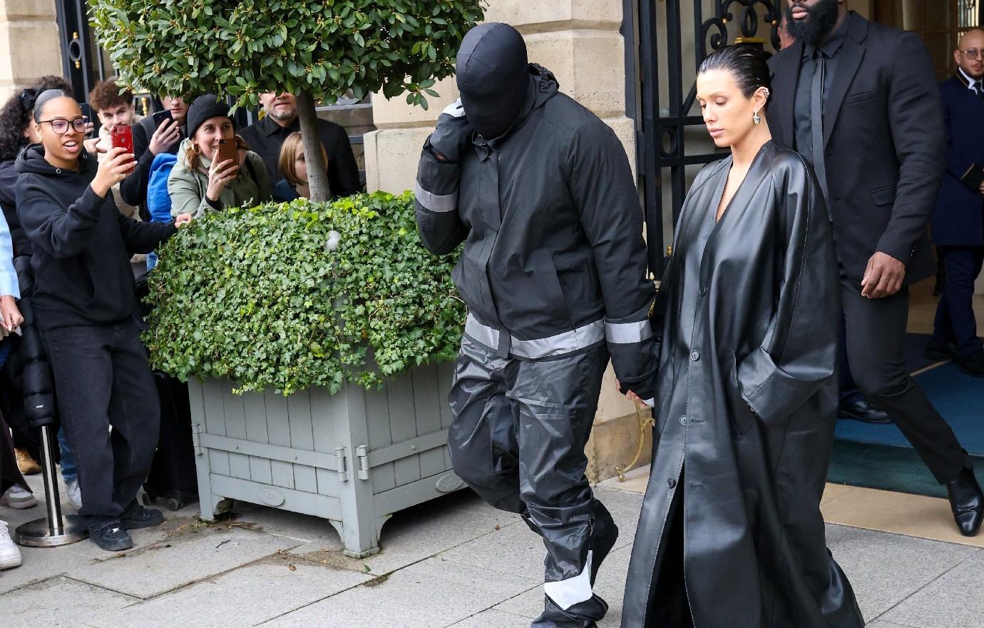 kim kardashian shading kanye west wife bianca censori copycat outfit