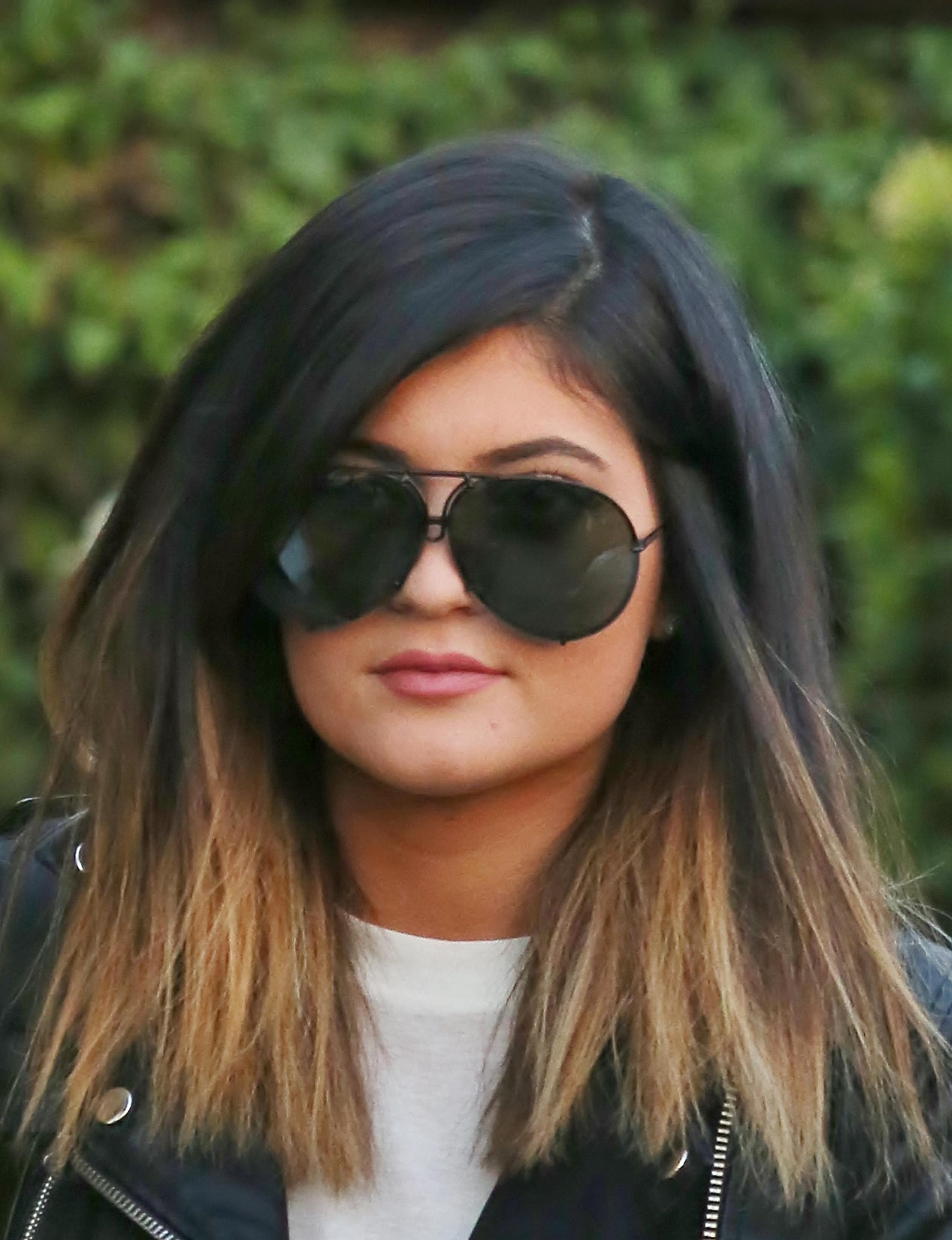 Kylie Jenner is seen leaving Andy LeCompte salon in Beverly Hills, California