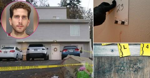 composite photo of bryan kohberger and the idaho murders crime scene