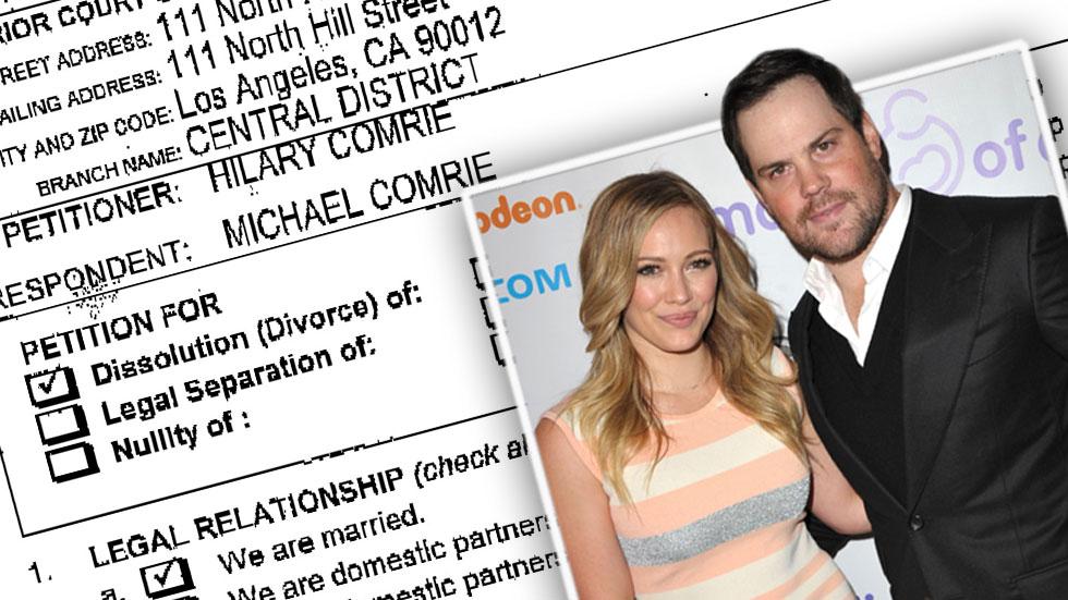 Over For Good Hilary Duff Files For Divorce From Mike Comrie After His Reported Wild Night Out 