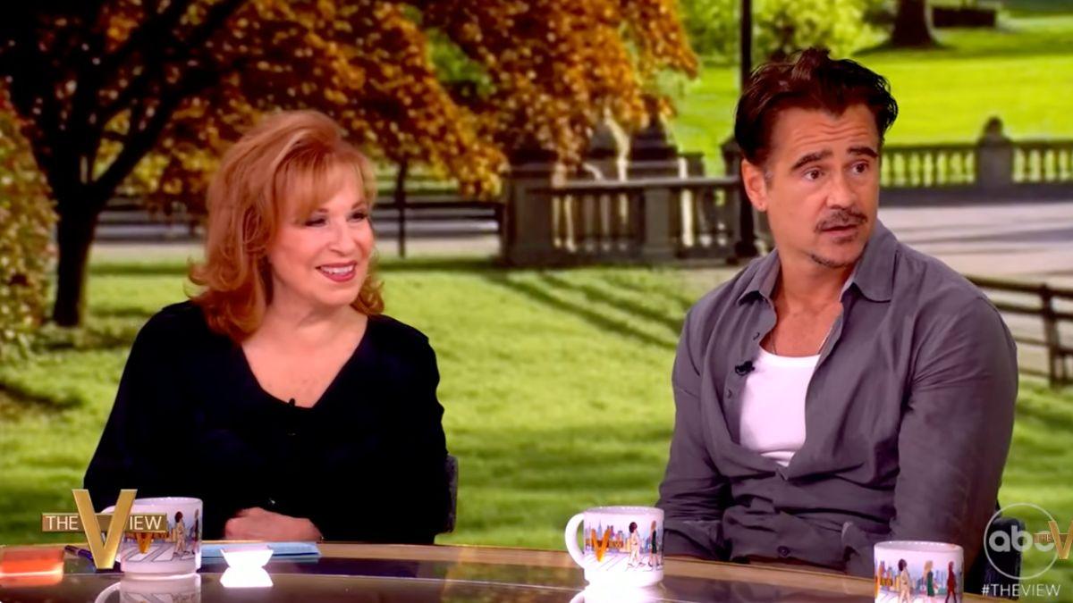 Photo of Joy Behar and Colin Farrell