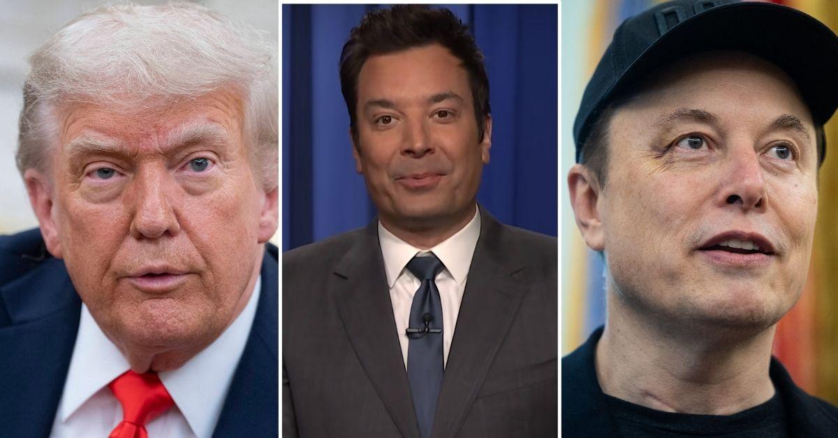 photo of Donald Trump, Jimmy Fallon and Elon Musk