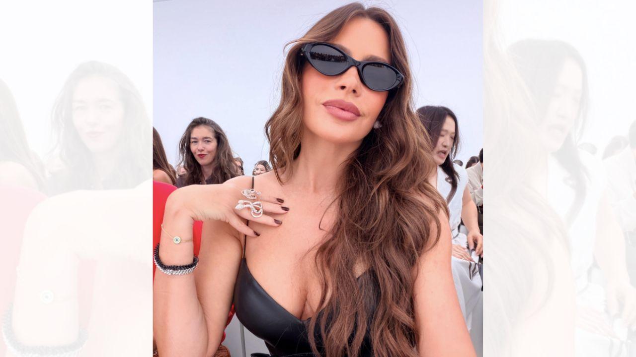 Image of Sofía Vergara attended the Hermès show during Paris Fashion Week.