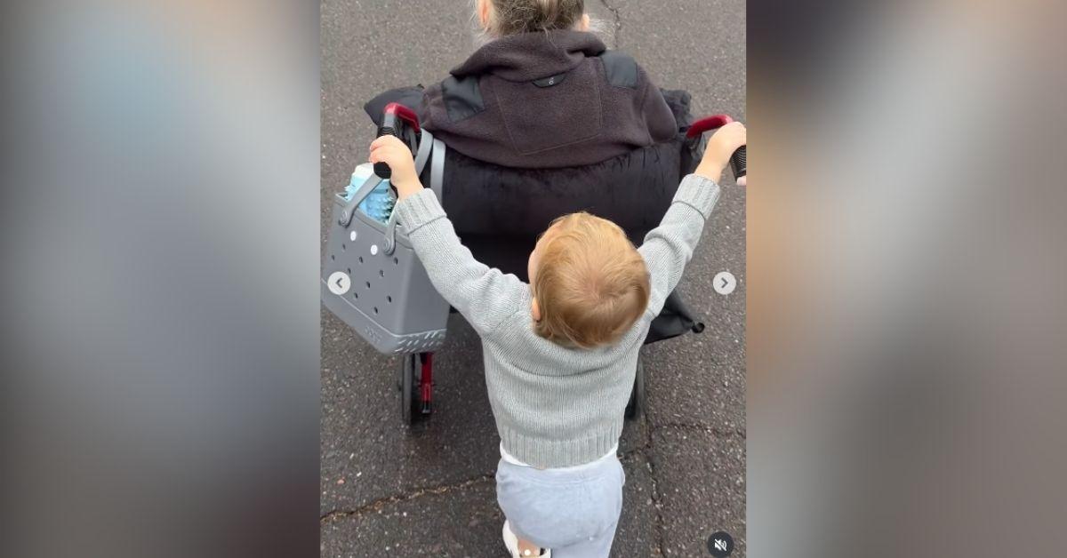 image of Erika Kirk's mother appeared in a wheelchair in the video.