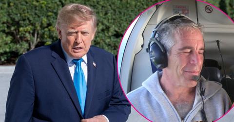 Split Photo of Donald Trump and Jeffrey Epstein.