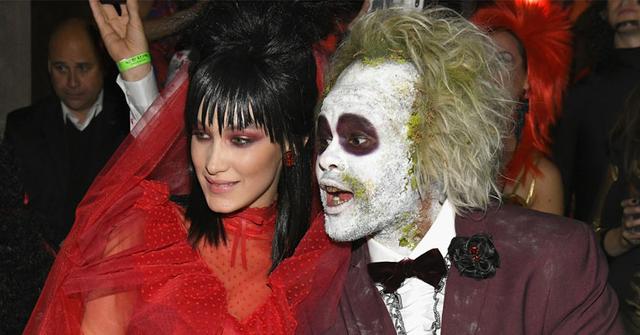 Bella Hadid & The Weeknd Sport Iconic Beetlejuice Costumes