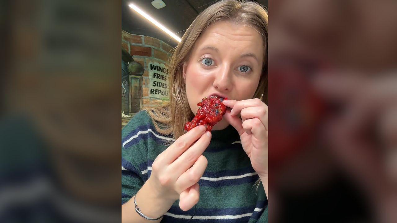 Image of Wingstop introduced its limited-edition Sour Patch Kids Wicked Punch wings for Halloween.