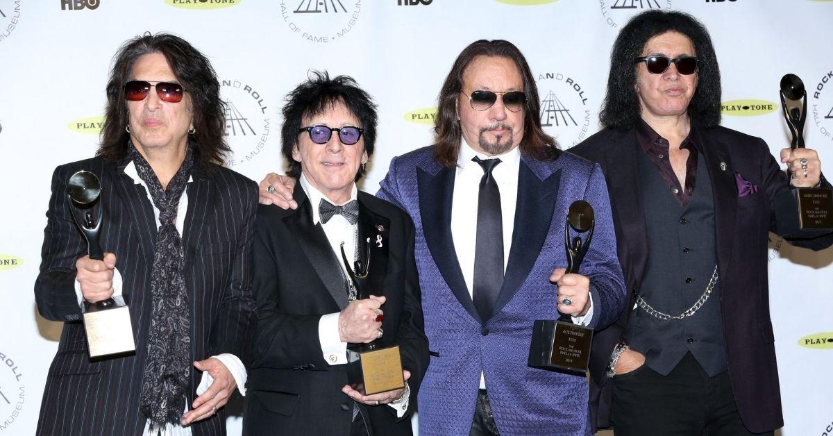 Photo of KISS Members; Gene Simmons, Paul Stanley, Peter Criss, and Ace Frehley.
