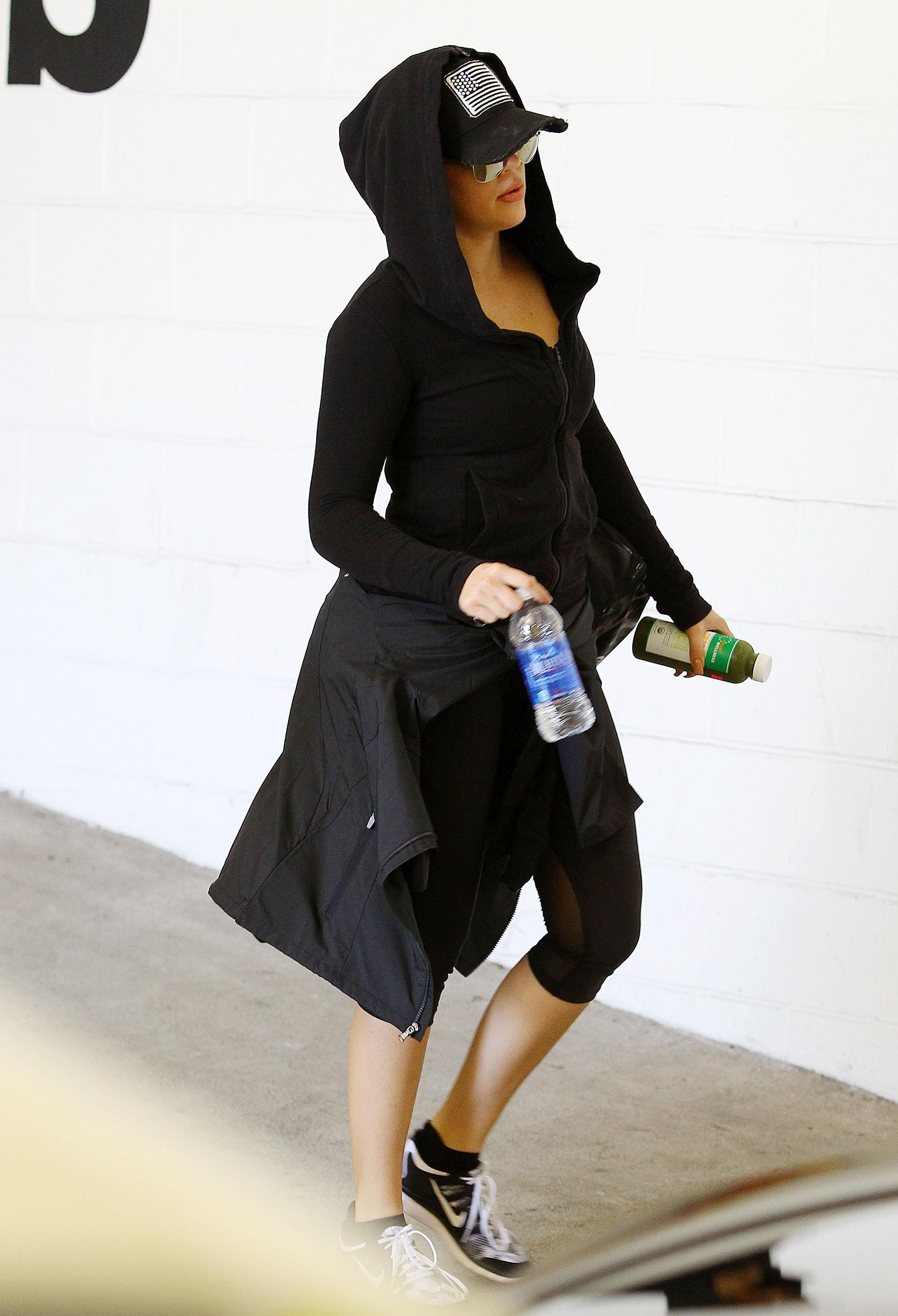 Khloe Kardashian going to the gym in Beverly Hills