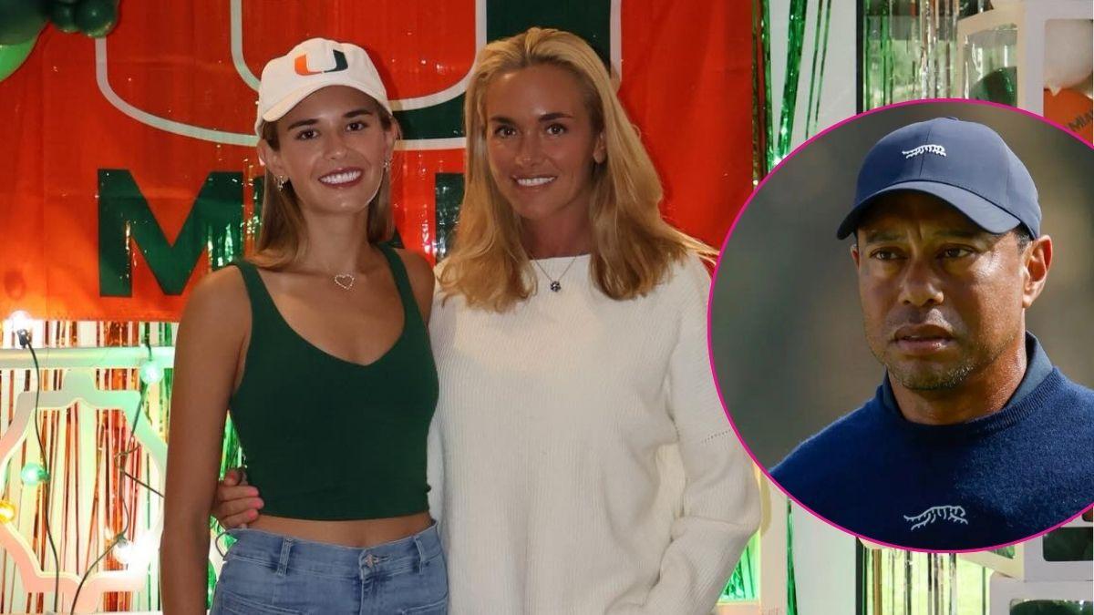 Composite photo of Kai Trump, Vanessa Trump and Tiger Woods