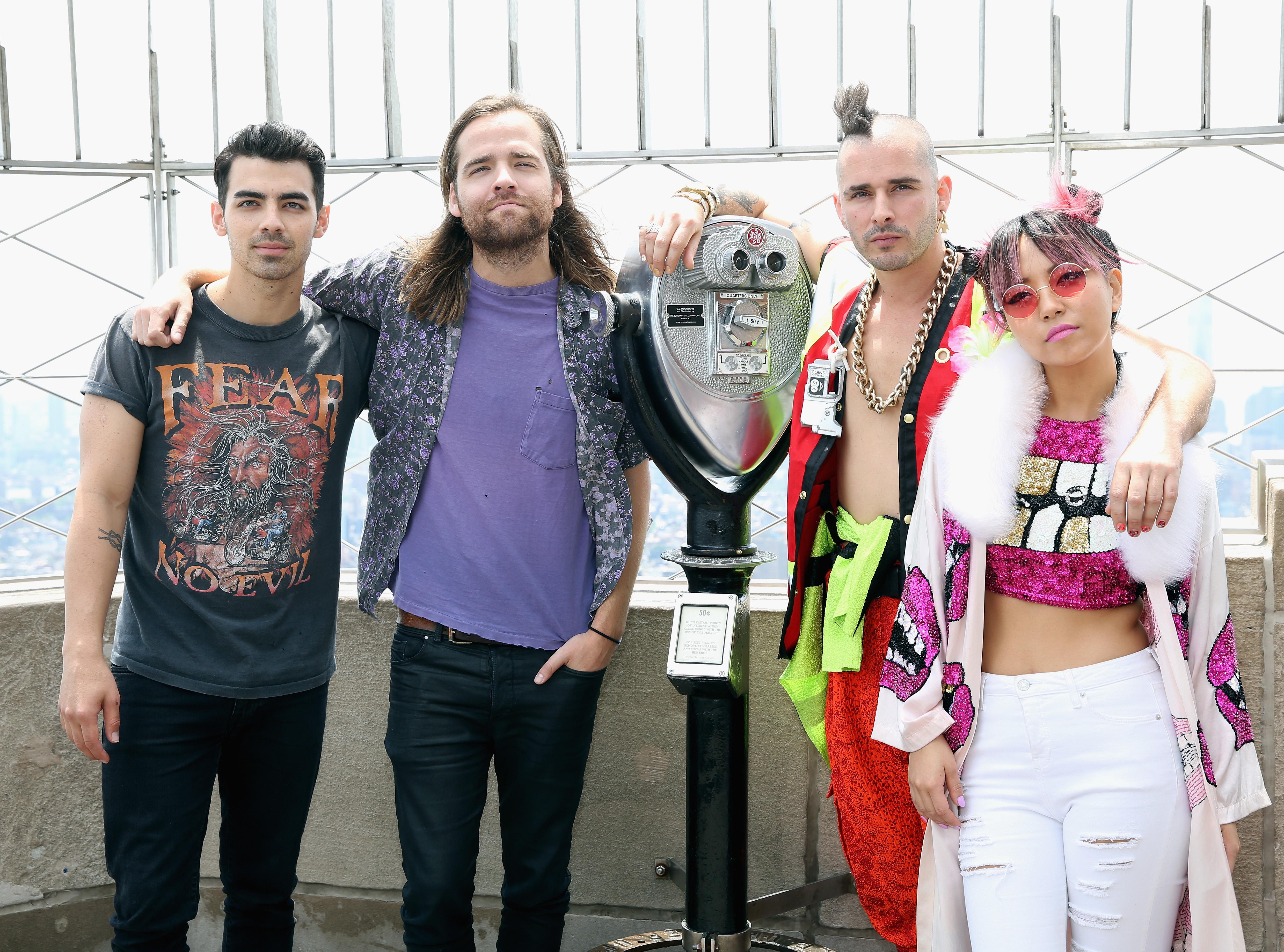 DNCE Visits The Empire State Building