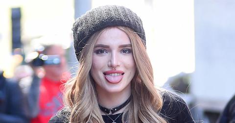 Bella Thorne arrivies to AOL Build Series