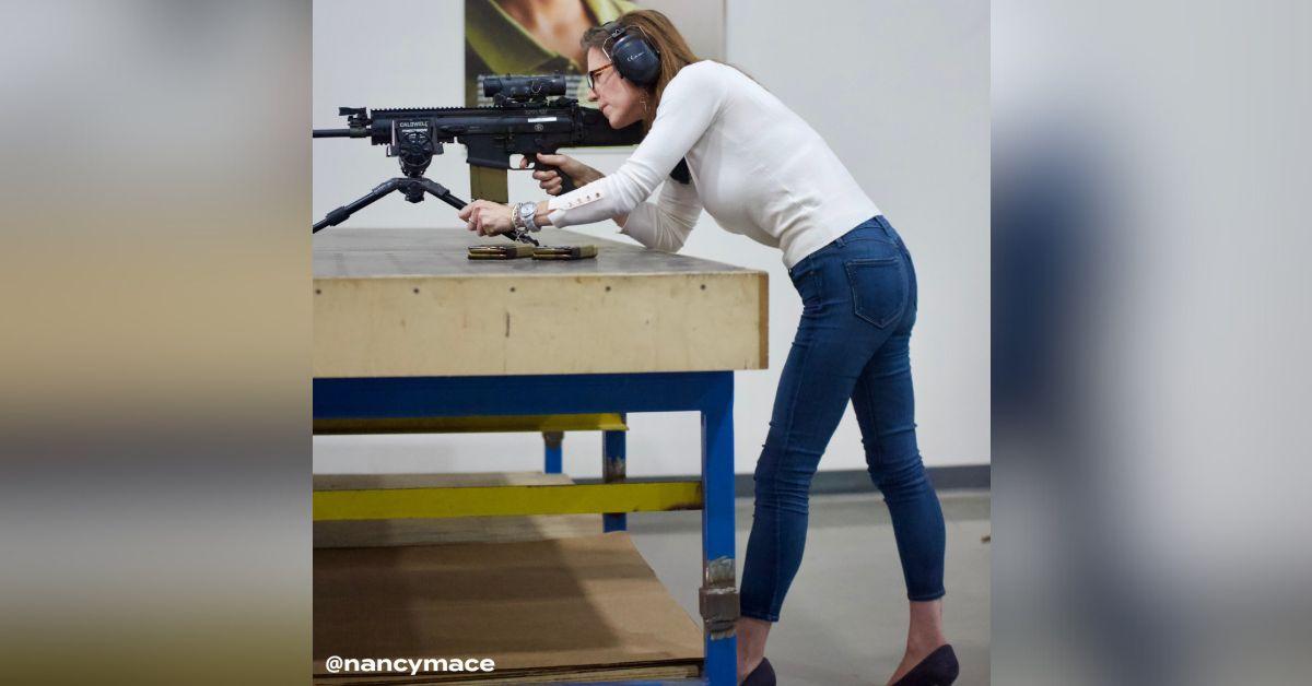 photo of Nancy Mace claimed she heard protesters calling her supporters profane words