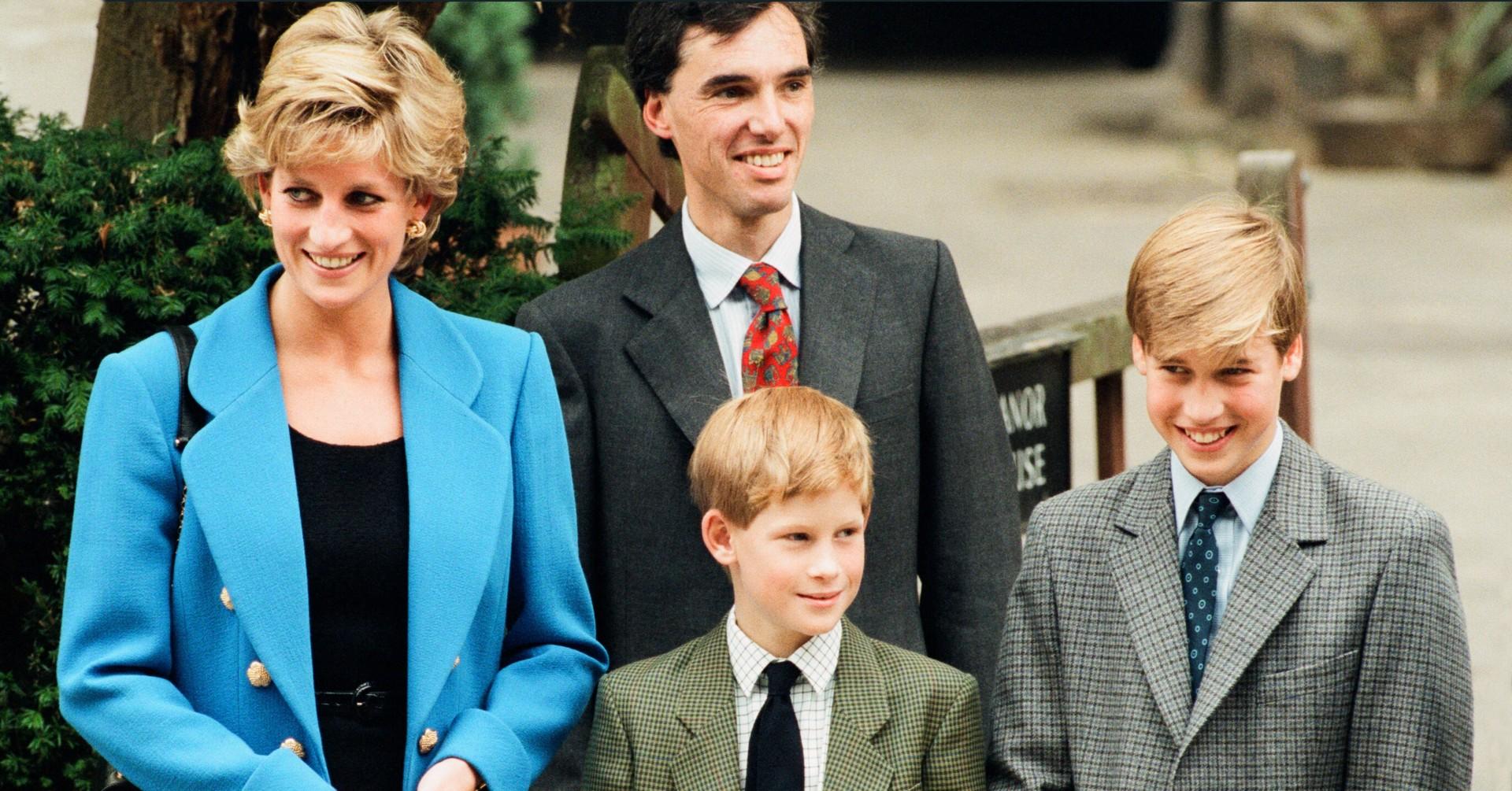 Photo of Princess Diana, Prince Harry and Prince William. 