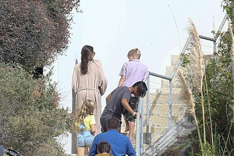 *PREMIUM EXCLUSIVE* Angelina Jolie finally emerges with her whole brood and brother **MUST CALL FOR PRICING**