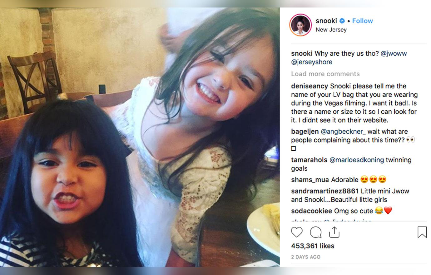 Snooki claps back online trolls daughters hair crazy 2