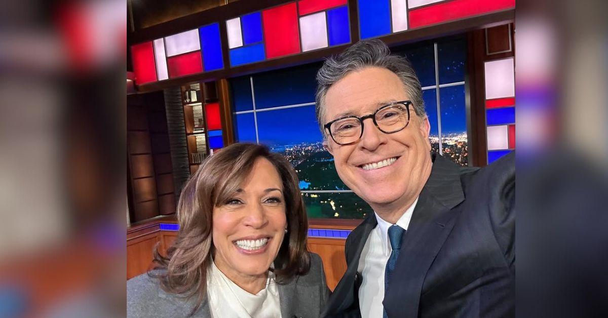 image of Stephen Colbert is critical of the Trump administration.