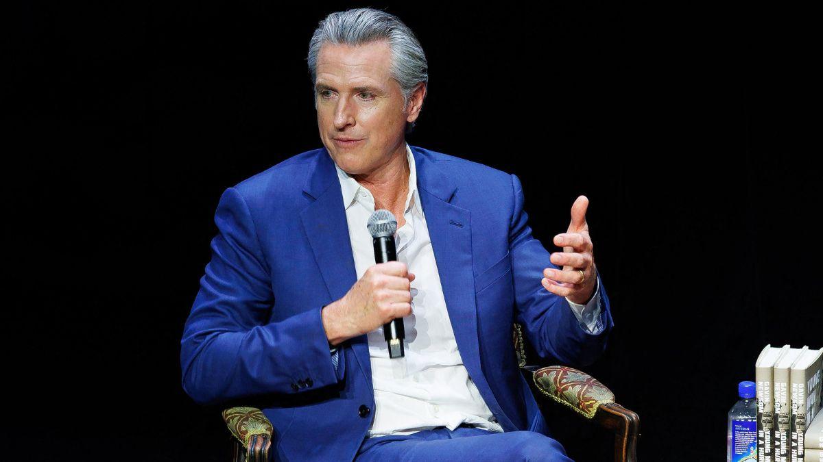 image of 'Service members have died and he’s spent more time talking about his drapes,' Gavin Newsom said.