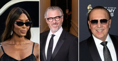 Split photo of Naomi Campbell, Casey Wasserman and Tommy Mottola.