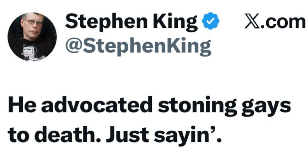 Photo of Stephen King's X post