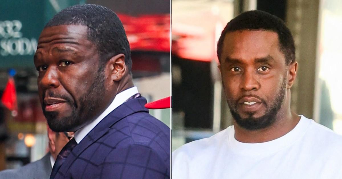 Split photo of 50 Cent and Sean 'Diddy' Combs