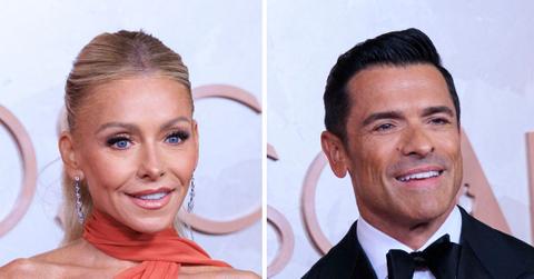 split photo of Kelly Ripa and Mark Consuelos