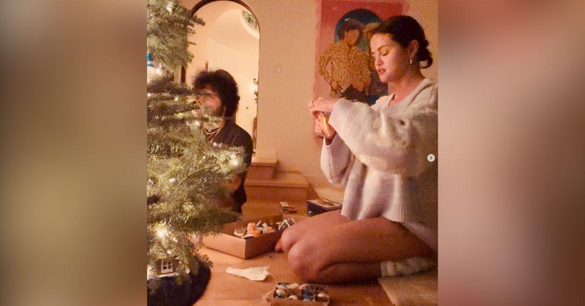 image of Selena Gomez shared a cozy Christmas clip with Benny Blanco.