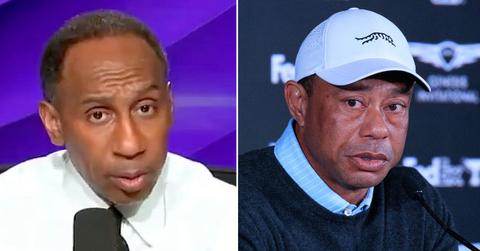 split of Stephen A. Smith, Tiger Woods.