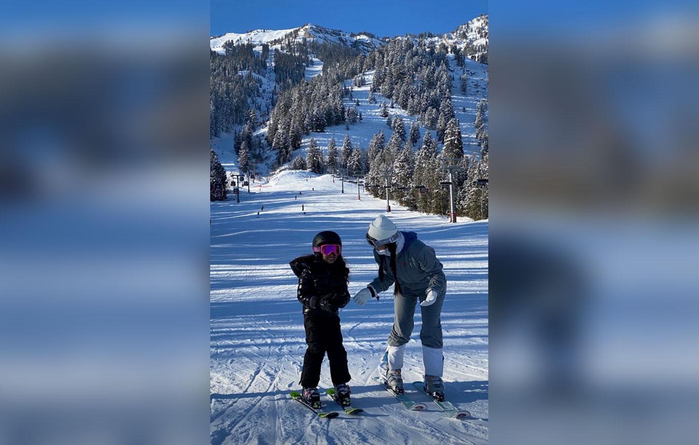 Kim Kardashian Skiing With Daughter North