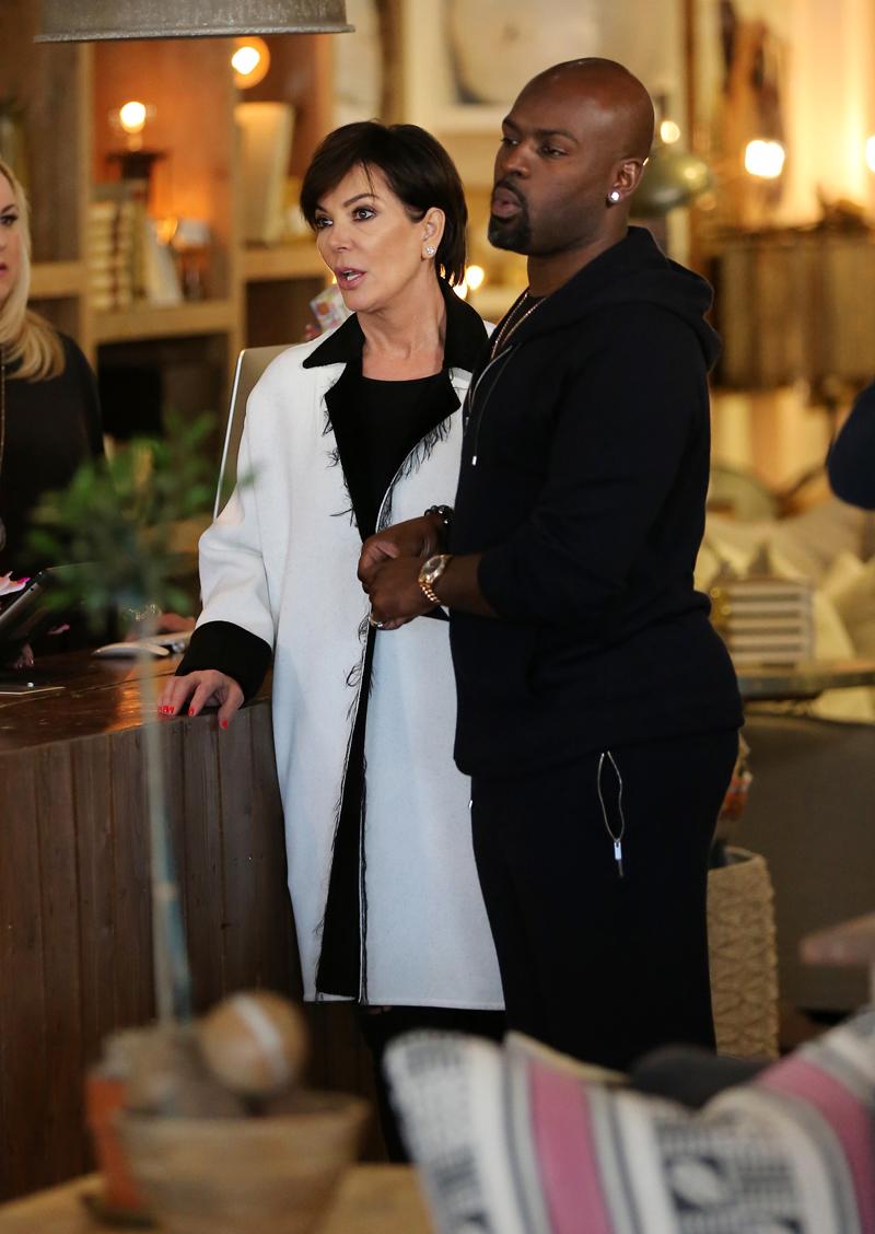 Kris Jenner and Corey Gamble antique shopping as they film Keeping up with the Kardashians