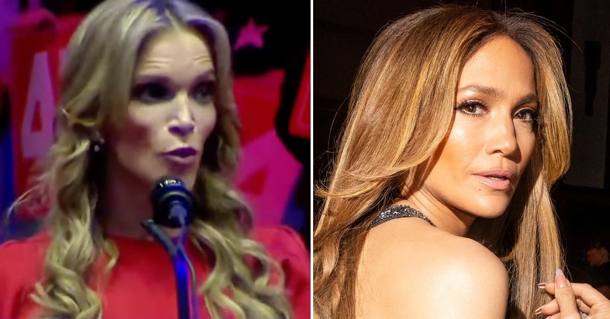 Split photos of Megyn Kelly and Jennifer Lopez